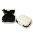 (2 in Pack) Hörgerät Aufbewahrung Case Small - Hörgeräte tragen Box Hard Holder für CIC, ITC ABS Weiß