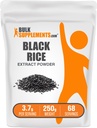 BulkSupplements.com Polvere di estratto di riso nero - polvere di riso nero, integratore senza glutine - non aromatizzato, 3.7g per porzione, 250g (8.8 oz) (pacchetto di 1)