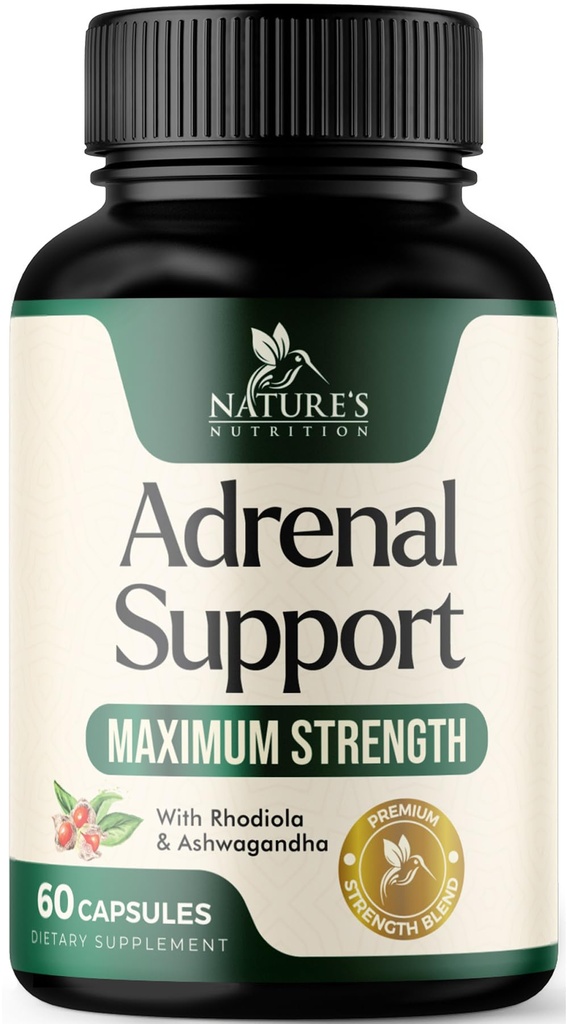 Adrenal Support Supplements Cortex Complex, Best Energy Supplement, unterstützt Cortisol Health & Energy Levels, Daily Ashwagandha für Frauen und Männer, unterstützt Adrenal Fatigue & Immune System, 60 Kapseln
