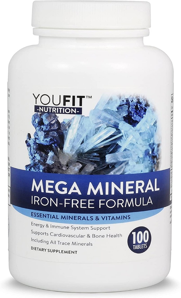 Mega Minerals Supplement by Youfit Nutrition (en anglais seulement) Toutes les 72 Trace Minerals (en anglais seulement) Formule premium avec source de minéraux et protection de la santé immunitaire (en anglais seulement)