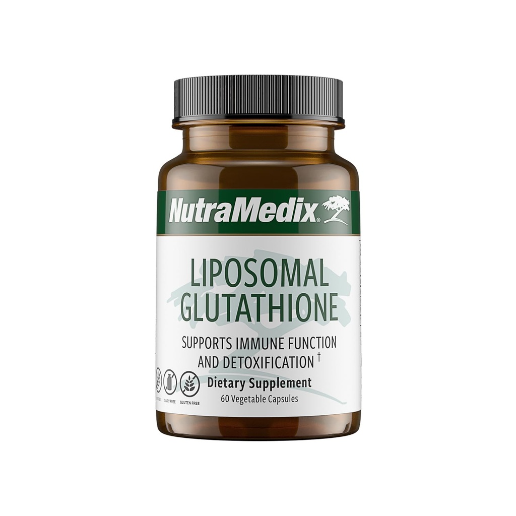 NutraMedix Liposomal Glutathione Supplement - L Glutathione per Full Body Detox, Cleanse and Immune Support - Formulato per l'assorbimento ottimale - Soia, latticini e senza glutine (60 capsule)