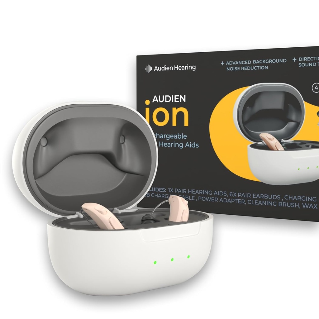 Audien Hearing ION Wireless wiederaufladbare OTC Hörgerät, Premium Comfort Design & Fast unsichtbar