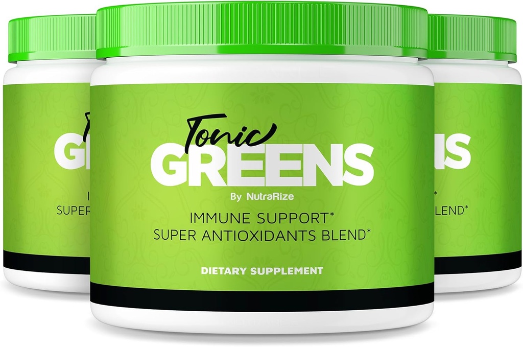NutraRize (Pack mit 3 Tonic Greens, All-Natur-Ergänzung in einem Jar für Immununterstützung, Delicious Way to Detox The Body, Pulver für Gesundheit und Wellness Bewertungen (90 Portionen)