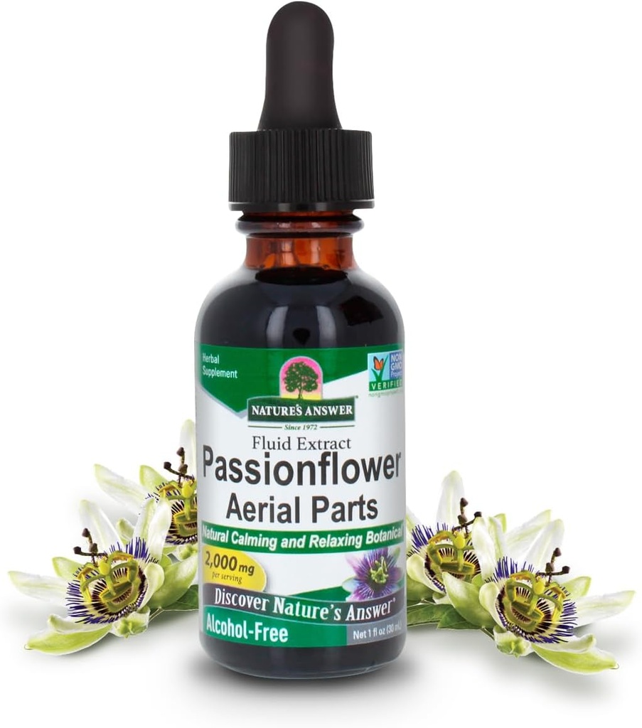 Nature's Answer Passion Flower 2000mg 1oz Extrakt | Flüssige pflanzliche Zutat Tropfen | Natürliche Botanische | Non-GMO, Alkohol & Gluten-frei, Vegan 1oz | 2 Pack