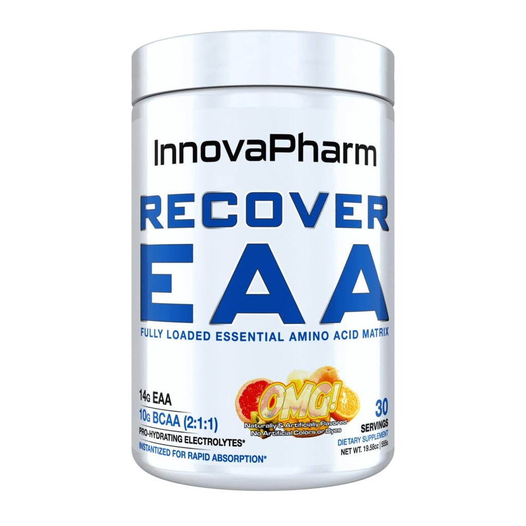 InnovaPharm Récupérer Poudre EAA - OMG (Fruits de mangue orange) - 19,5 Ounces