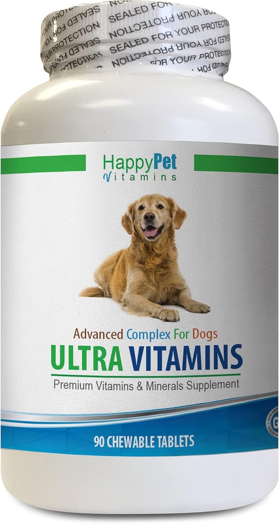Integratori Nutrienti Cani - Ultra Vitamine e Minerali per Cani - Migliore Salute per Cani - Trattamenti Naturali - Essential NUTRIENTS - Cane Vitamina b Complex - 1 Bottiglia (90 Trattamenti)