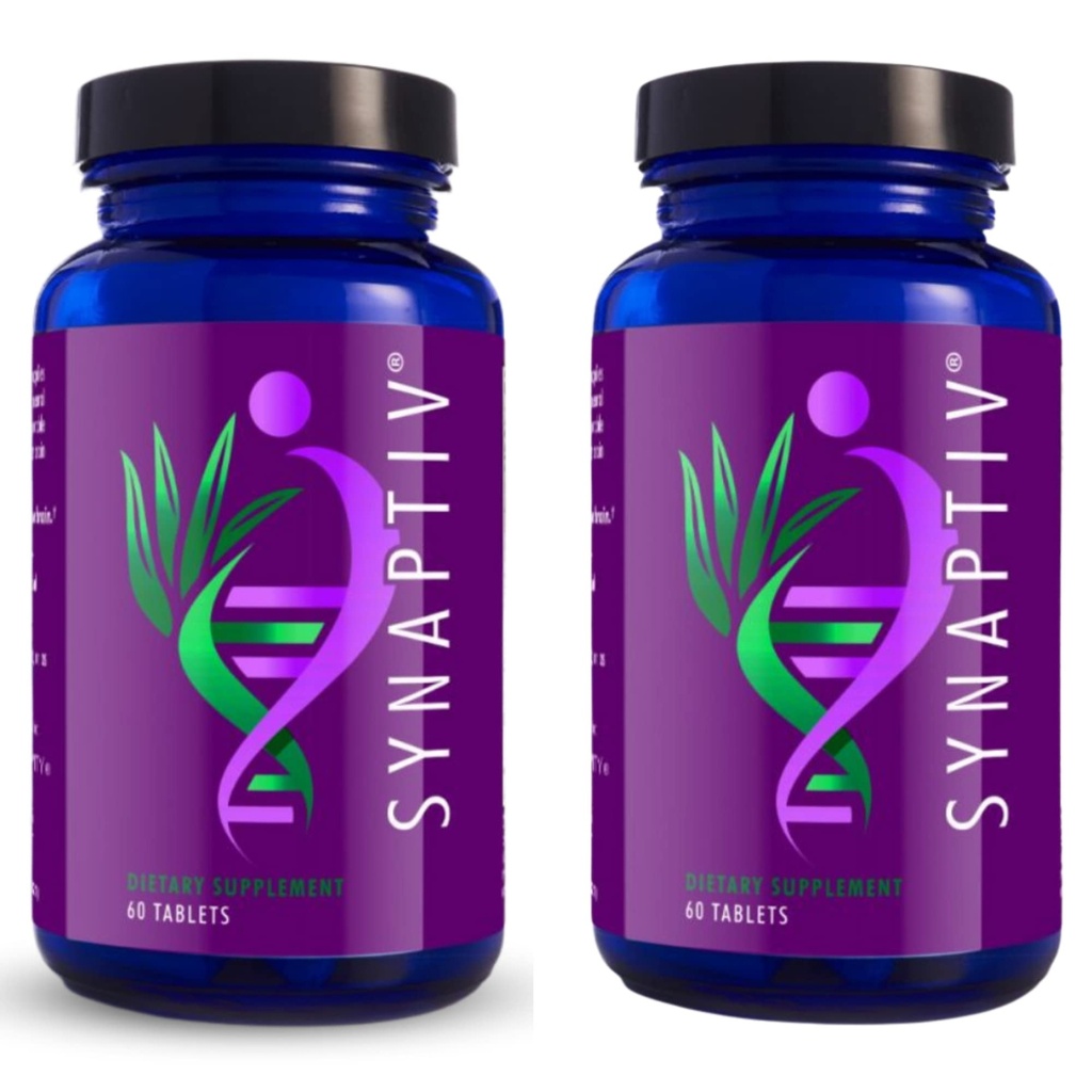 Youngevity SynaptivTM Brain Support - 12 in1 - Ginkgo, Huperzine, Bacopa, Quercetin e altro - con Potente miscela antiossidante + vitamine - 60 conteggio (Pack of 2)