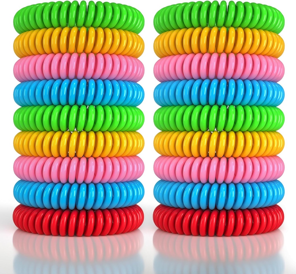 18 Pack Moskito Repellent Armbänder für Erwachsene & Kinder, DEET-freie wasserdichte Bänder, Individuell Wrapped Repellent Wristbands