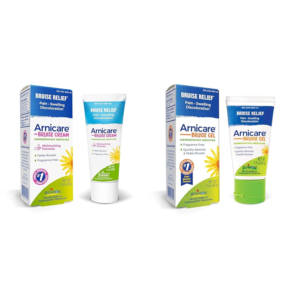 Boiron Arnicare Bruise Cream und Gel für Schmerzlinderung von Bruising, Schwellung oder Verfärbung - 1.4 oz Cream & 1.5 oz Gel