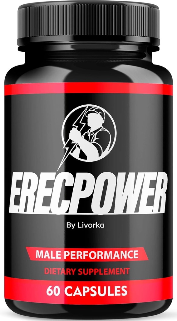 LIVORKA Erecpower Multivitamin Maschio Performance Capsule per Mens Health, Advanced Formula - 60 Capsule per 1 Mese