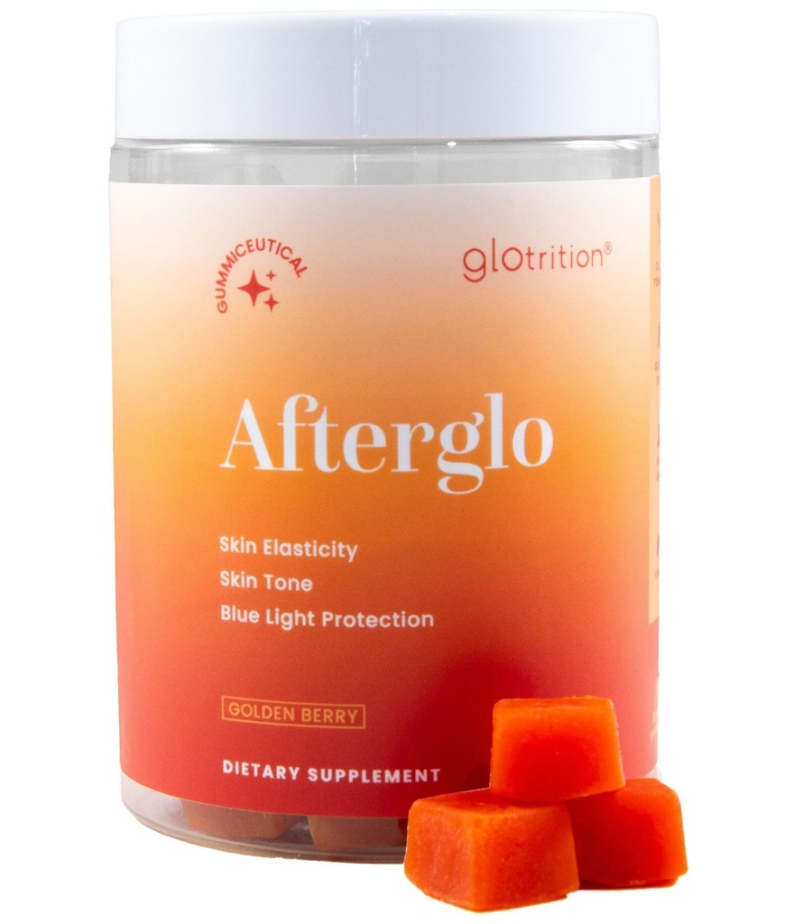 Glotrizione Afterglo Gummies - Integratore di bellezza con Vitamina A, Vitamina C e Vitamina E per Pelle Radiante - Smoothes Skin e Aumenta Elasticità della Pelle - 60 Gummies