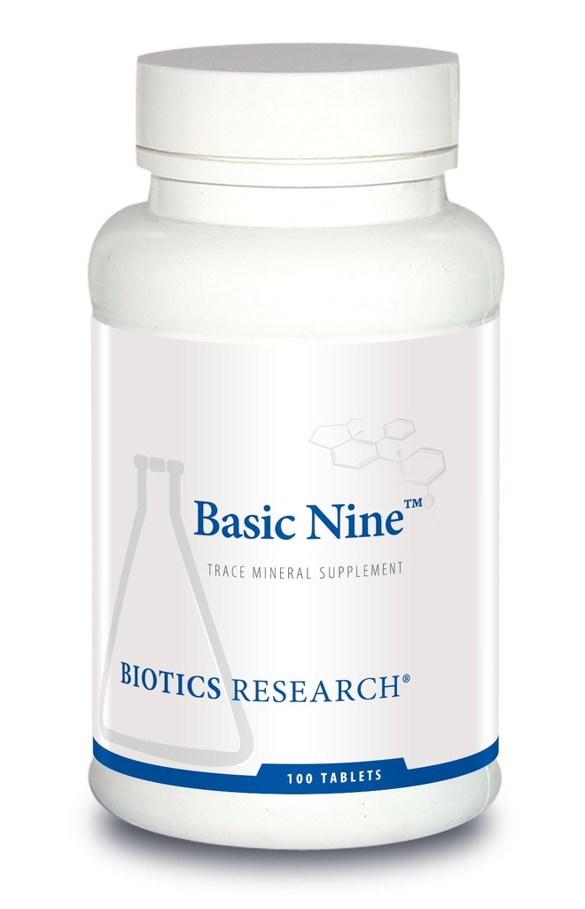 Biotics Research Basic Nine Whole Food Sourced Rare Trace Minerals, Phytochemically Bound, Include antiossidanti SOD e Catalase, 100 compresse