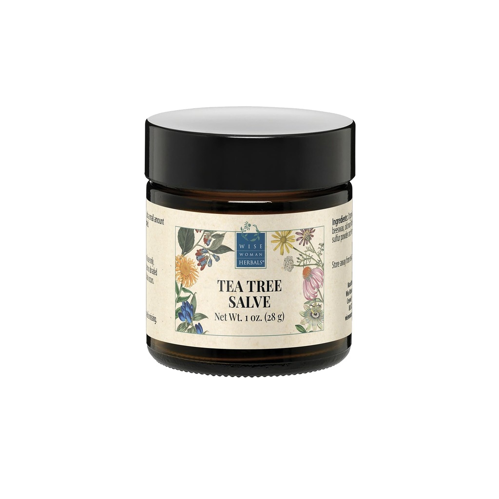 Saggio Donna Erbe - Albero di tè Salve - 1 Oz - Promuove la pelle sana normale, aiuta ad aiutare la pelle secca prurito e irrigazione su unghie, unghie e corpo