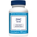 Vitamin Shoppe Zink 50MG - Immununterstützung, Hautgesundheit & Antioxidantienschutz, Essential Mineral (100 Kapseln)