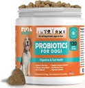 Probiotici per cani Supplemento di salute digestivo Allergy & Itchy Skin - Trattamento del gas di diarrea Pet Relief di Stomach Relief Chicken Flavor 120 Soft Chews
