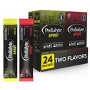 Pedialyte Sport Poudre d'électrolyte, Hydratation rapide avec 5 électrolytes clés pour le soutien musculaire avant, pendant et après l'exercice, 12 citron Lime et 12 fruits Punch, 0.49-oz Packets (24 comte)
