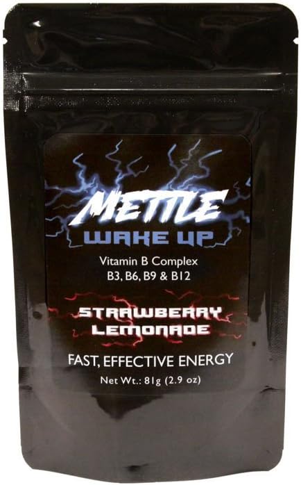Polvere di bevanda di energia - 25 Serve | Zucchero libero | 200mg Caffeina - Miscela di bevanda di energia piccola (Limonata di fragola)