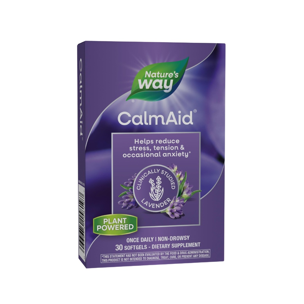 Nature's Way CalmAid, Hilft Stress und Spannung zu verwalten*, Klinisch studierte Lavender, Non-Drowsy, 30 Softgels