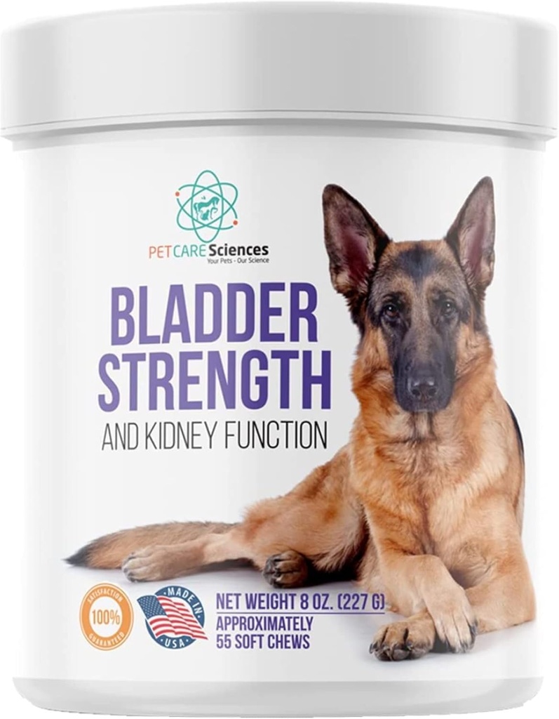 Blasenstärke ca. 55 Chews - Natürlicher Hund UTI Behandlung - Nierenunterstützung für Hunde - Hunde Cranberry Supplement - Senior Dog Incontinence Supplements - Made in USA