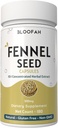 Fennel Seed Capsules 500mg | Konzentrat 10:1 Extrakt | 180 Count | Foeniculum vulgare | Natürliche Kräuterergänzung | Non-GMO | Pflanzenbasierte Formel für den täglichen Gebrauch (180 Graf (Pack von 1))