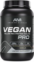 Stupefacente polvere proteica vegana del muscolo | 28 grammi proteine | 34 Serve | Zucchero Zero | Supplemento isolato di proteine della pea gialla | Made in USA (3 Lb, Vanilla)
