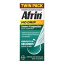 Afrin No Drip Severe Congestion Nasal Mist Twin Pack, Non-Drowsy, Fast-Acting Decongestant für Nasal Congestion und Sinus Druckentlastung, Erwachsene und Kinder 6 und älter, .5 fl oz (Pack von 2)