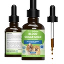 Animaux de compagnie Bien-être Chiens de sucre d'or - Soutien de sucre de sang holistique, Pancréas et santé du foie, Gymnema, Fenugreek et Devil.