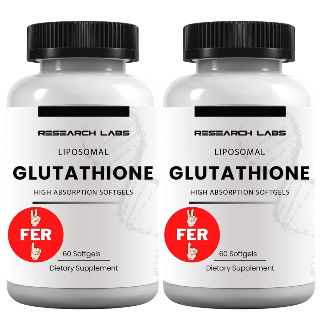 Forschungslabore Liposomal Glutathion Supplement w/Gluta-IVTM, 100x Enhanced Absorption Over Powder Glutathione. 2 Fer 1 Ad, 120 Liposomal Softgel insgesamt