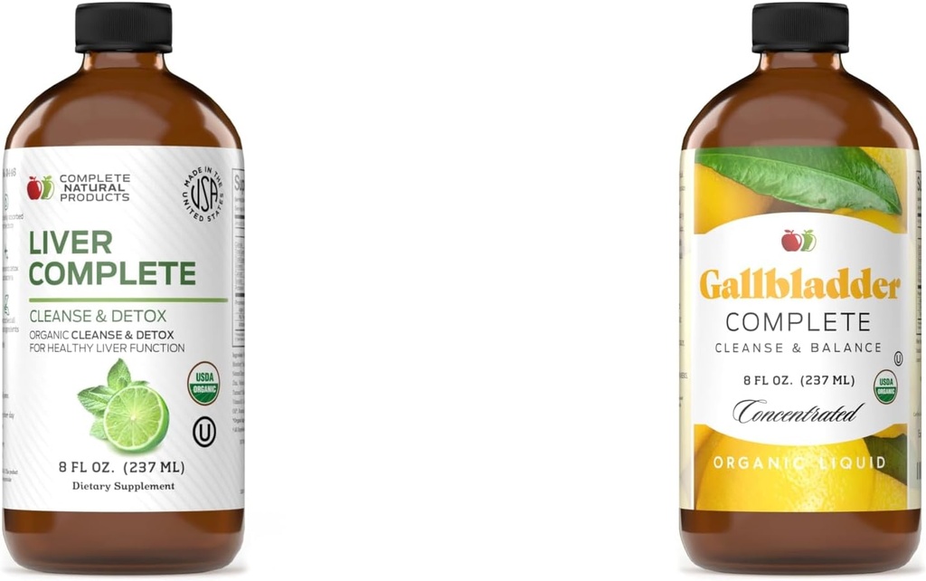 Komplette natürliche Produkte Liver Komplett 8oz & Gallbladder Komplettreiniger und Balance 8oz Bundle