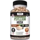 Kaya Naturals Psyllium Husk Kapseln - 60 Count | High Fiber Supplement | Verdauungs-Gesundheit & Regelmäßigkeit | Gluten-Free, Non-GMO