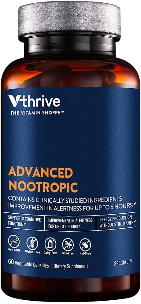 Formula Nootropica avanzata - Supporta la funzione di salute e cervello cognitivo (60 capsule vegetariane)