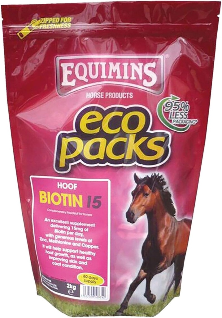 Supplément Cheval Biotin 2 kg Sac de recharge