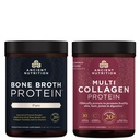 Antike Ernährung Knochen Broth Protein Pulver, Rein, 20 Servierungen + Multi Collagen Protein Pulver, Unflavored, 45 Servierungen
