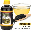 HERBOGANIC Olio di semi neri stampati a freddo al 100% 16oz | Nigella Sativa Supporta nella digestione e nel benessere generale