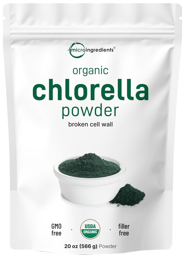 Micro-ingrédients Poudre de Chlorelle Biologique, 20 Onces