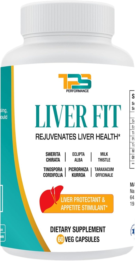 Liver Fit | Liver Cleanse, Detox & Repair Formula - Natürliche Leberunterstützungsergänzung mit Milchdistelextrakt, Phyllanthus Amarus Extract, Picrorhiza Kurrora Extract, 60 Kapseln
