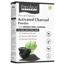 Naturels Poudre de Charbon Activée Idéale pour le visage et la peau Enlever la peau morte, les impuretés et détoxifier la peau Poudre de charbon de coco 100% Naturel 200gm