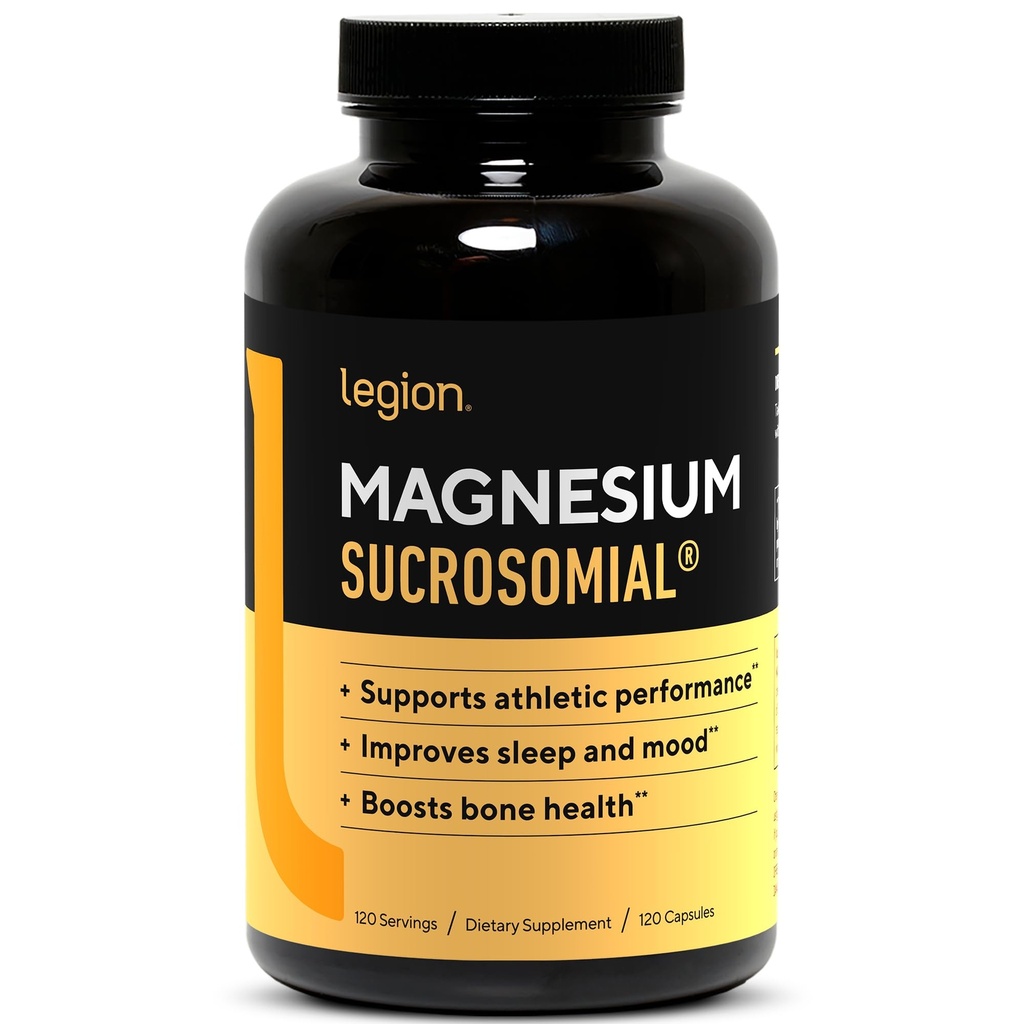 Legion Sucrosomial Magnesium Supplements - Hohe Absorption Magnesium Supplement für Damen und Herren - Magnesium Mineralische Ergänzungen zur Steigerung der sportlichen Leistung & Gesamtgesundheit - 120 Portionen