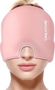 ONLYCARE Migraine Relief Cap, Aufgerüstet Odorless Migraine Ice Head Wrap, Kopfschmerzen Relief Hut für Migraine, Leicht-Pink