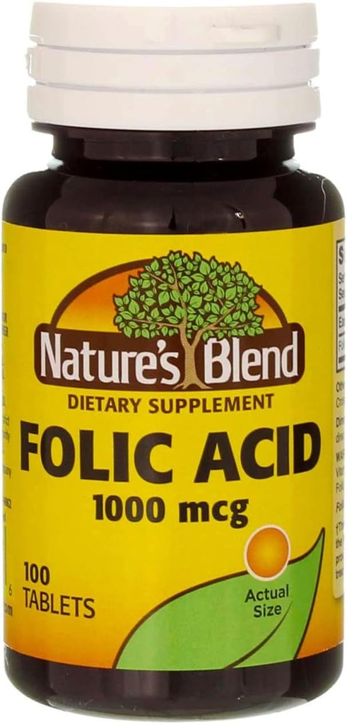 Acido folico 1000 mcg 1Vitamin 000 mcg 100 Tabelle