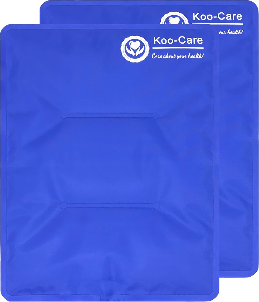 Pacchetto di ghiaccio flessibile del gel di Koo-Care per le lesioni Compressori freddi caldi riutilizzabili - adatto per il braccio della spalla, Indietro, Hip, Ginocchio, Shin, Rilievo del dolore del piede, Gonfiore, Terapia fisica (L, 11" x 14") Confezione da 2