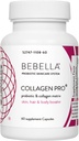 Bebella Collagen Pro-probiotici & Peptidi di collagene Migliora Gut & pelle Barrier Riduce l'infiammazione, Supporta pelle sana, Capelli & Chiodi w/Zinc VIT C Acido ialuronico 60 capsule