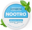 Nootro Energy Pouches | Caffeine Pouches | Nootropics | 40 mg Natural Caffeine | Vitamina B6 | Magnesium | Sugar Free | Nicotine Free | Tobacco Free | 20 Pouches Per Can | 1 Pack (Frosty Mint)