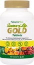 NaturesPlus Quelle des Lebens Gold Multivitamin - 180 Tabletten - mit Vitaminen D3 & B12 - Blut, Knochen und Immununterstützung - Vegetarisch & Glutenfrei - 60 Servietten