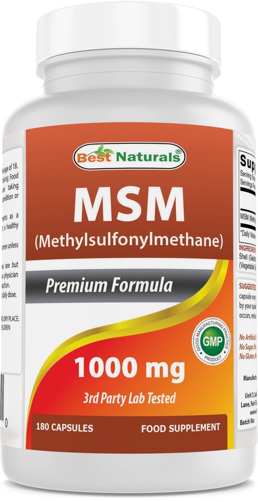 Best Naturals MSM 1000 mg 180 Kapseln