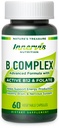 Bioaktiver B-Komplex mit aktivem B12 & Folate – unterstützt Energie, Gehirn & Nerve Gesundheit, 60 Vegan Kapseln