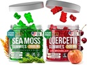 Quercetin Gummis + Irish Sea Moss Gummis - Immune Support Gummis - Irish Sea Moss Bladderwrack Burdock Root & Quercetin mit Vitamin C - 60 Seamoss Gummis, 60 Quercetin mit Zinkgummis