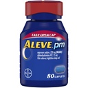 Aleve PM Caplets, rapido effetto sonno e dolore sollievo per mal di testa, dolori muscolari, non-Habit formando 220 mg Naproxen Sodio e 25 mg Difenidramina HCl capsule, 80 conteggio