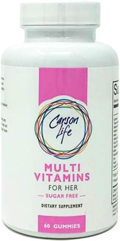 Gummie Multivitaminiche di Carson Life Donna - 60 Gummie masticabili - Boost Immune System - Zucchero Libero, Gluten Integratore Dietetico Gratuito - Frutta aromatizzata - Made in the USA (60 Gummies)