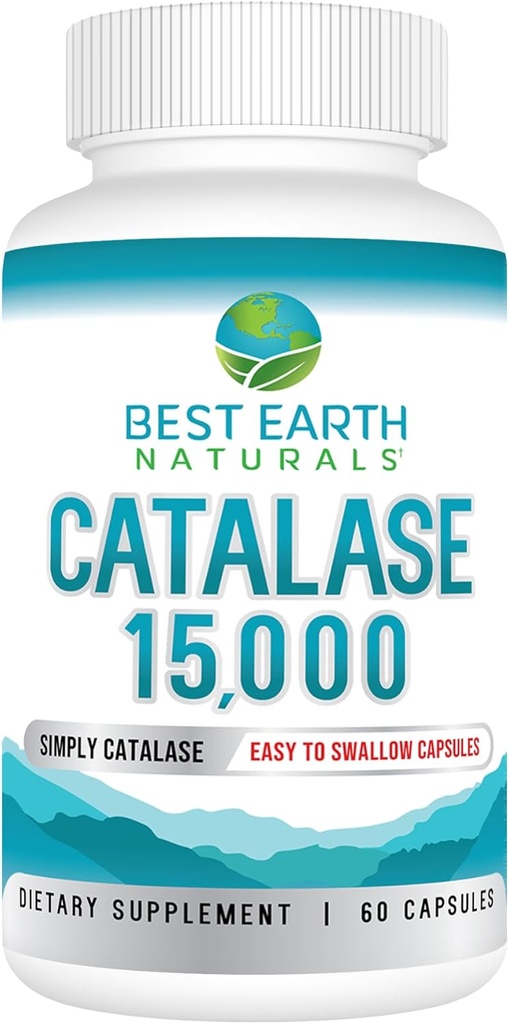 Best Earth Naturals Catalase Supplement 15.000 - Haarergänzungsmittel für starkes Haar - 60 Kapseln (60-Day Supply)
